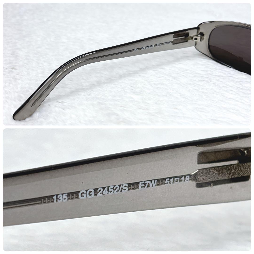 GUCCI グッチ クリアグレー vintage サングラス　ケース付　Y2K