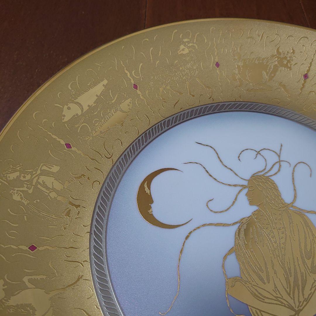 飾り皿 イタリア製 PORCELLANA INCISA ORO 24KT