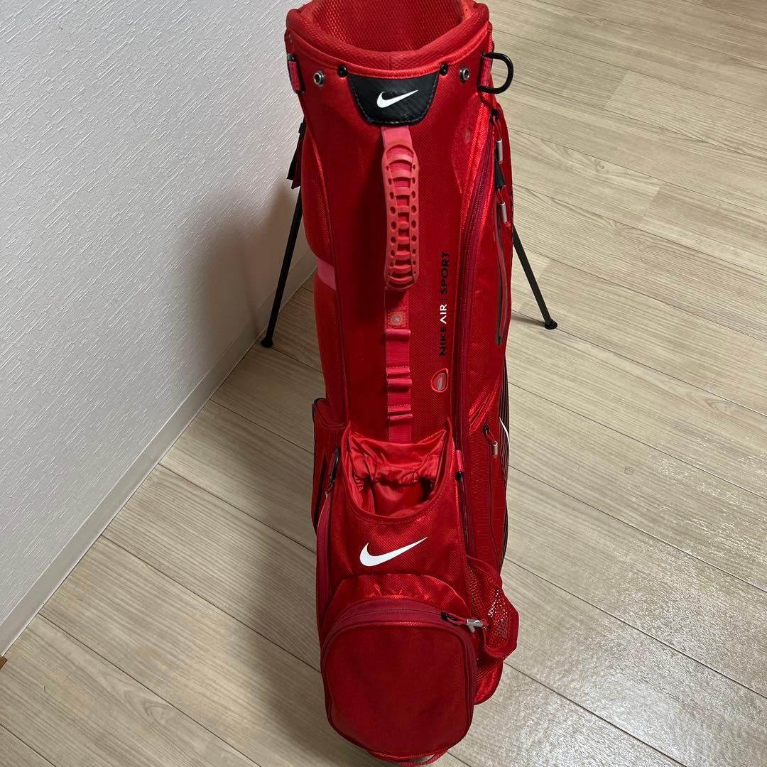 超軽量 NIKE キャディバッグ ゴルフバッグ スタンド 赤