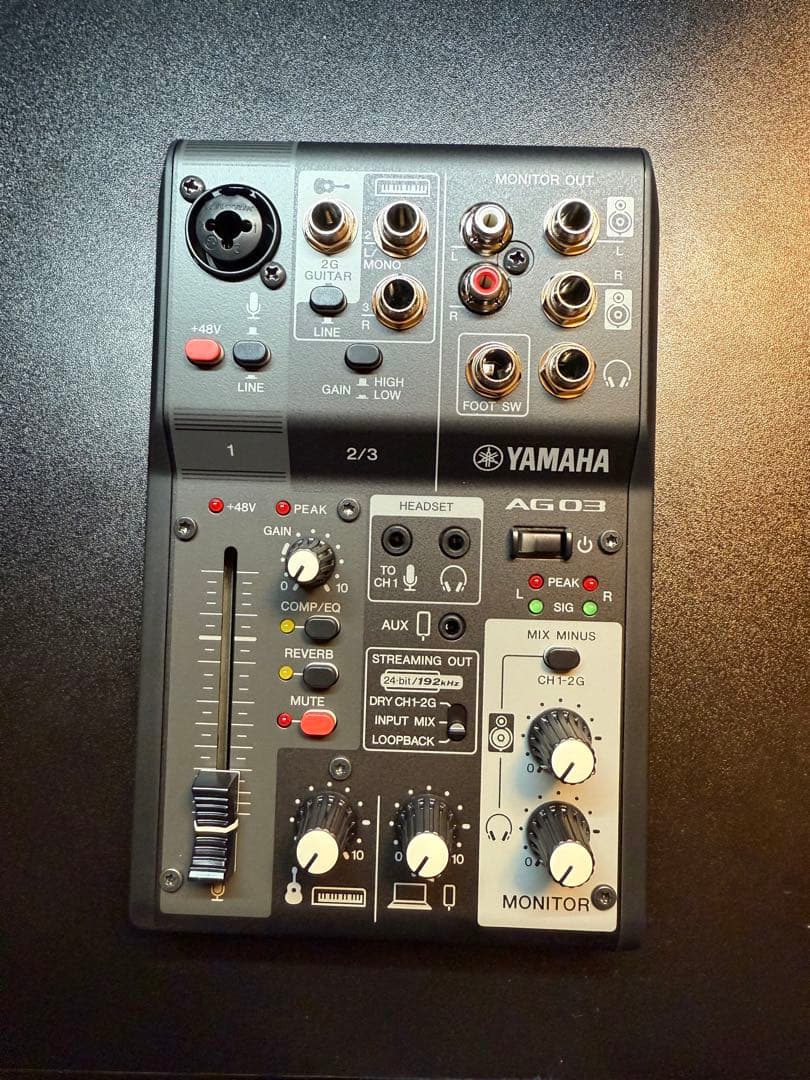 YAMAHA AG03 MK2 通線なし ほぼ未使用 ブラック