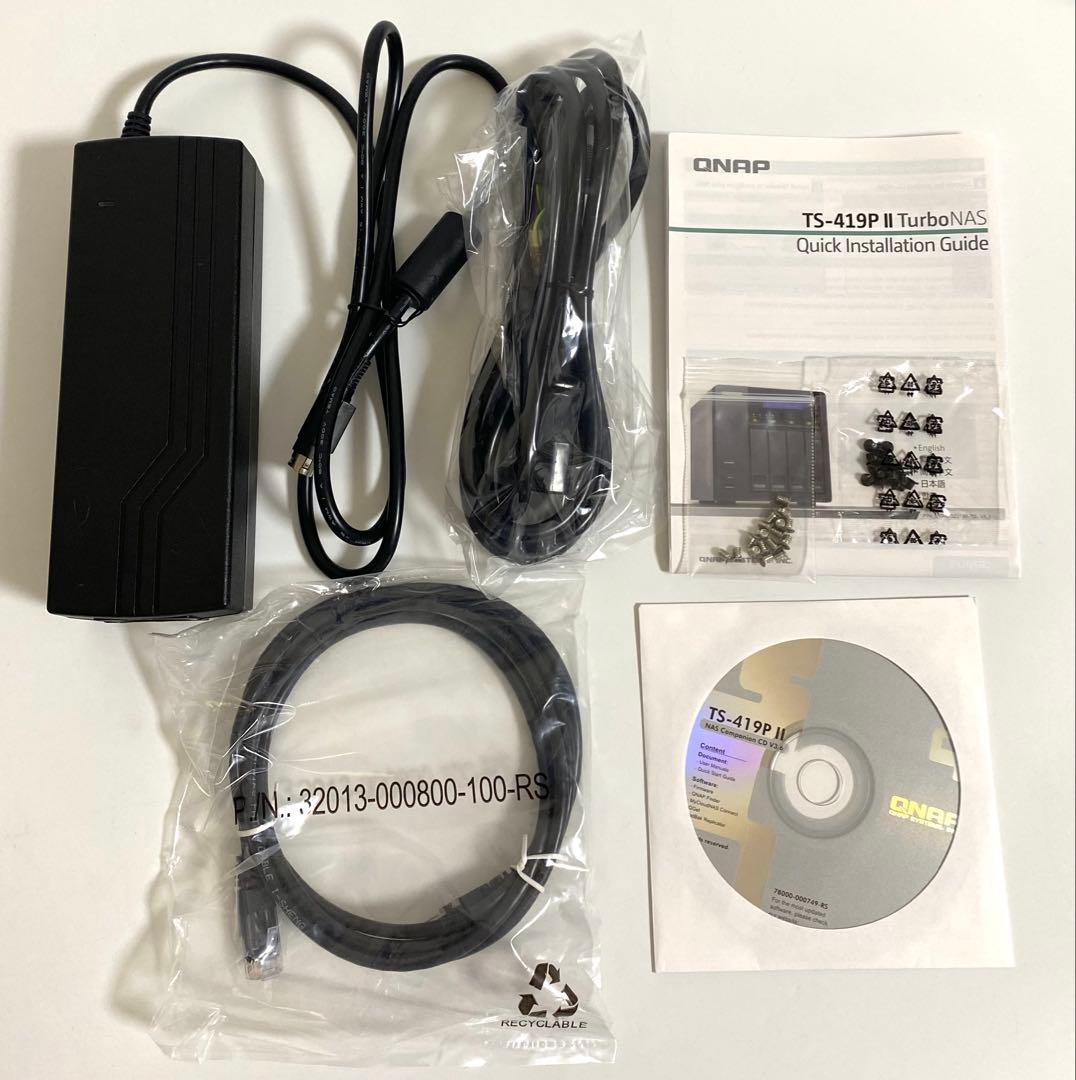 美品 QNAP キューナップ TS-419P II NAS サーバー HDD