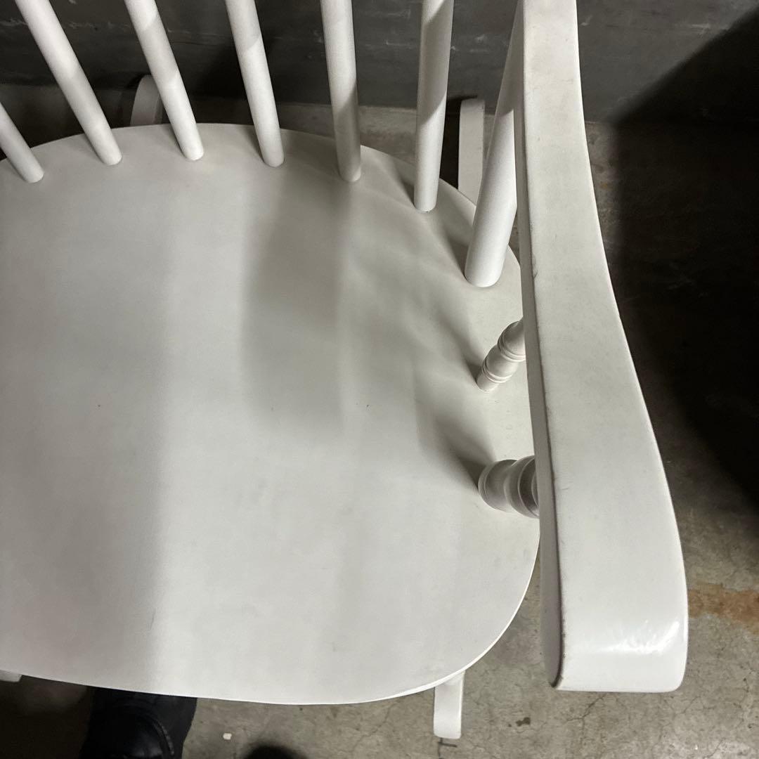 アンティーク ASAHI KYOUHAN ロッキングチェア　ホワイト 椅子 イス