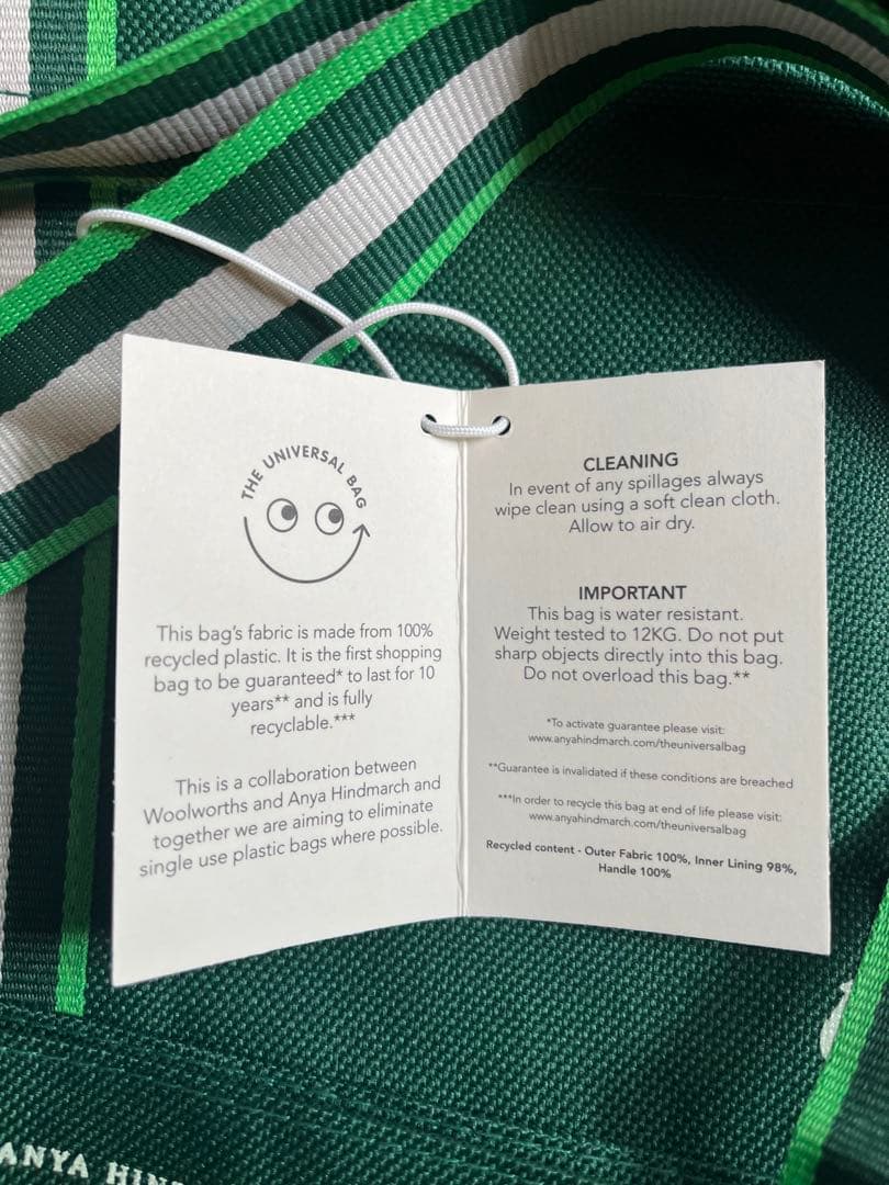 オーストラリア ANYA HINDMARCH Woolworth エコバッグ3枚