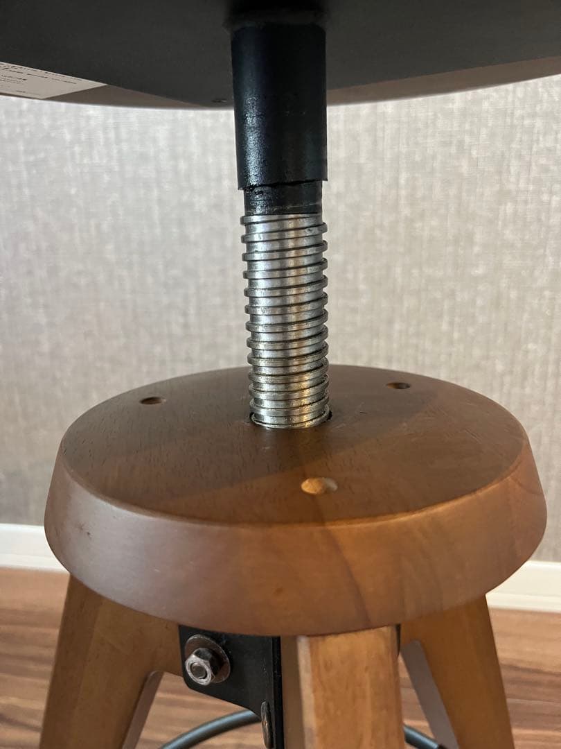 unico VIZ(ヴィズ)　スツール サイドテーブル ブラウン 高さ調整可能