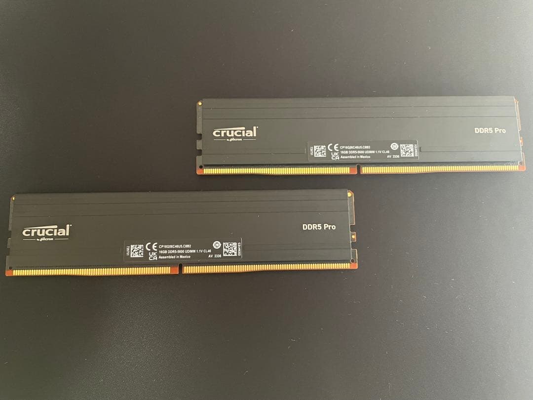 crucial DDR5 Pro メモリー 2枚セット 32gb