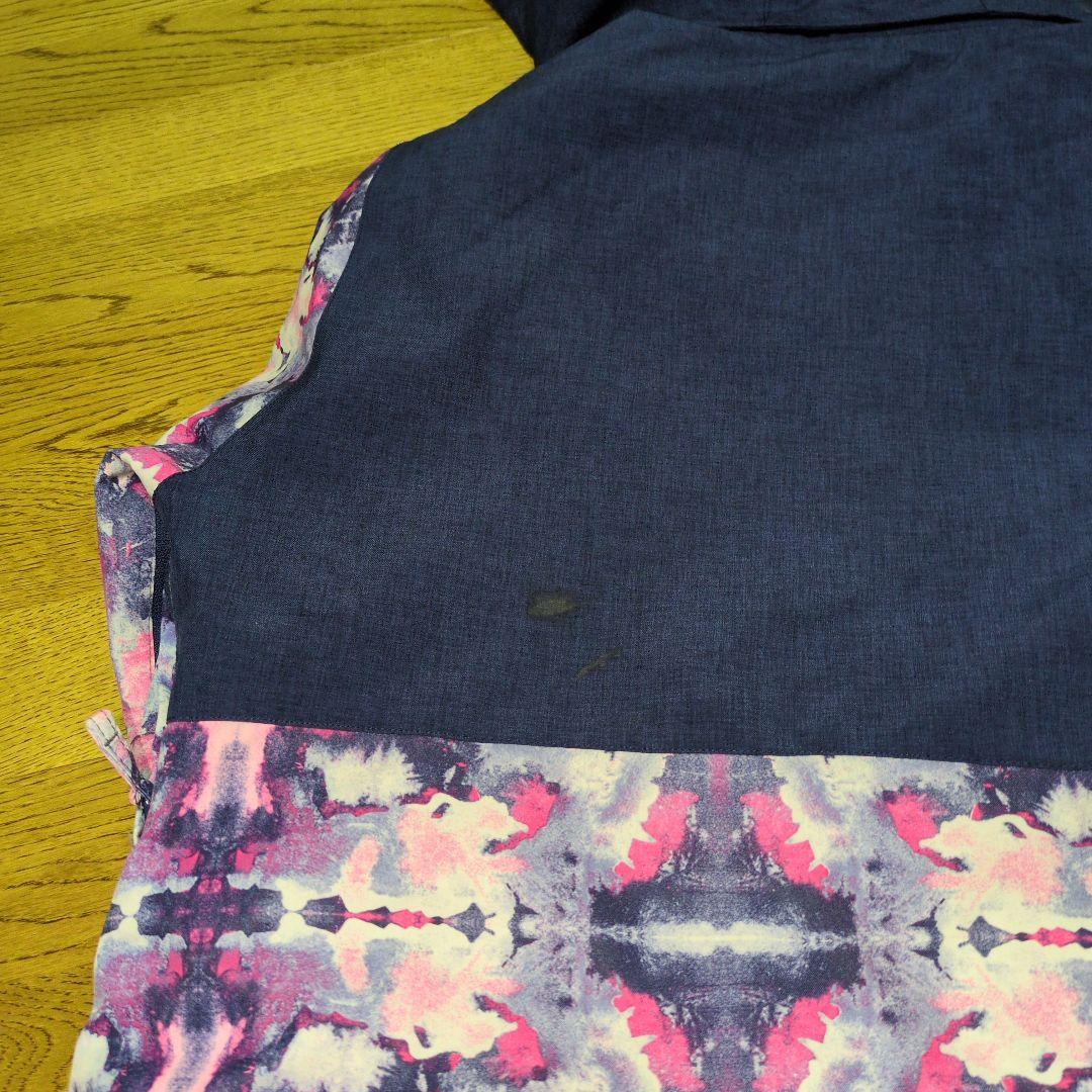 ROXY　スノボウェア　上下セット　Ｍ　総柄　ネイビー　キャメルブラウン