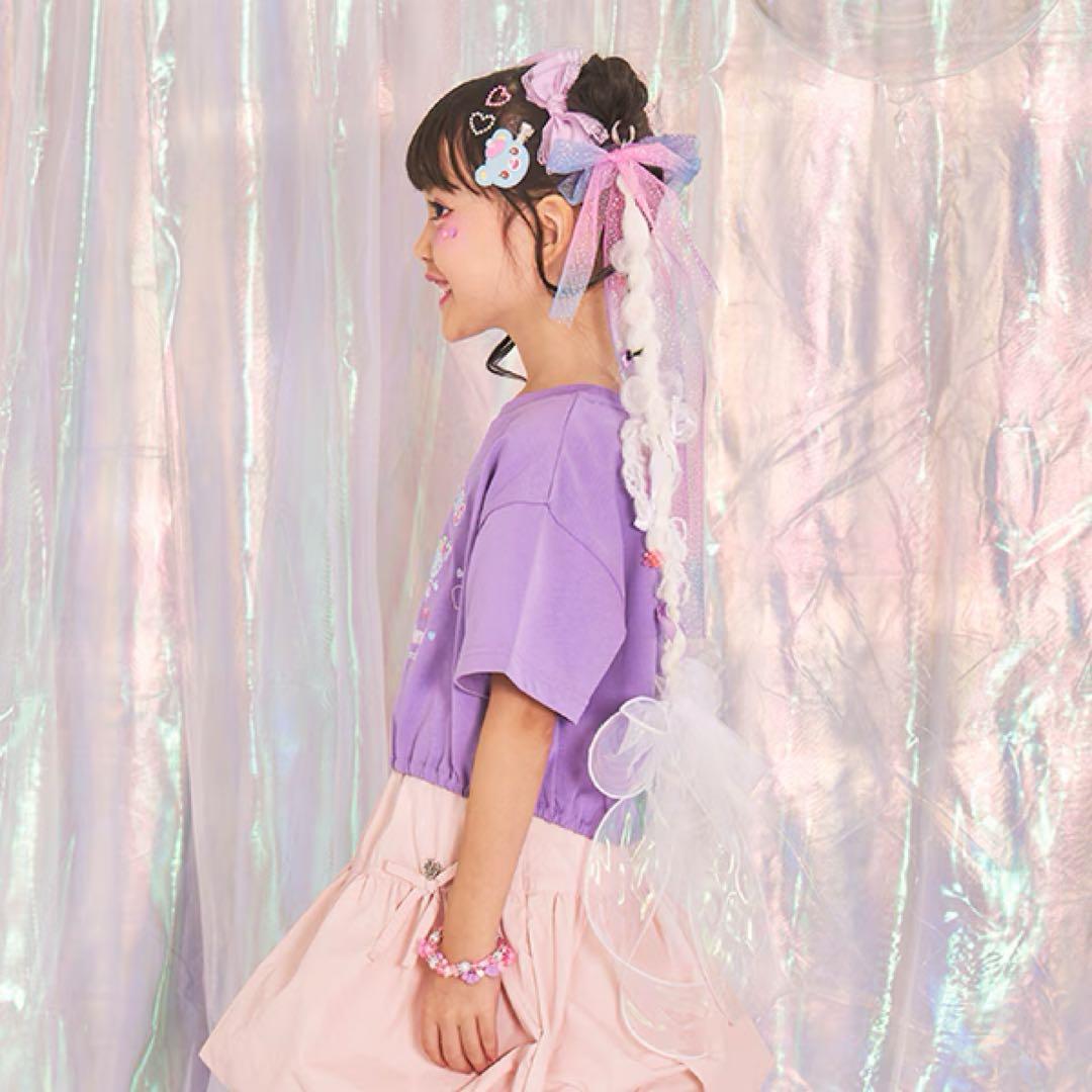 メゾピアノ 【しなこちゃん×ミミポポ】Tシャツ 110cm 紫 パープル 原宿