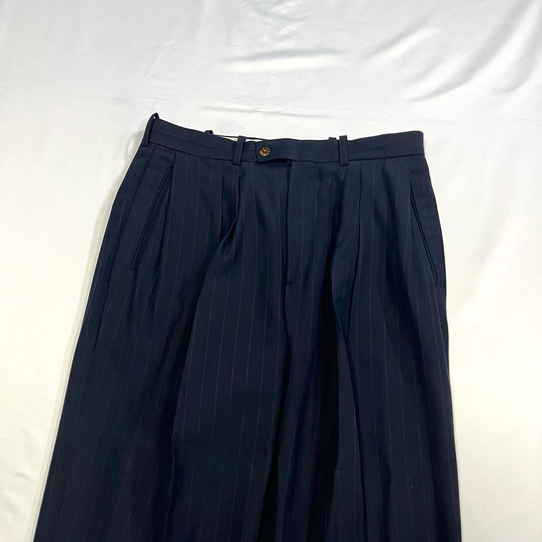 【vintage】セットアップ　スーツ　ダブル　ストライプ　ピンズ　90s