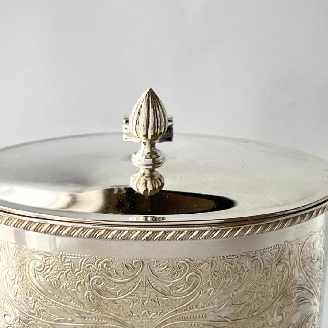 【英国】チェイシングの素晴らしいティーキャディー【シルバープレート】