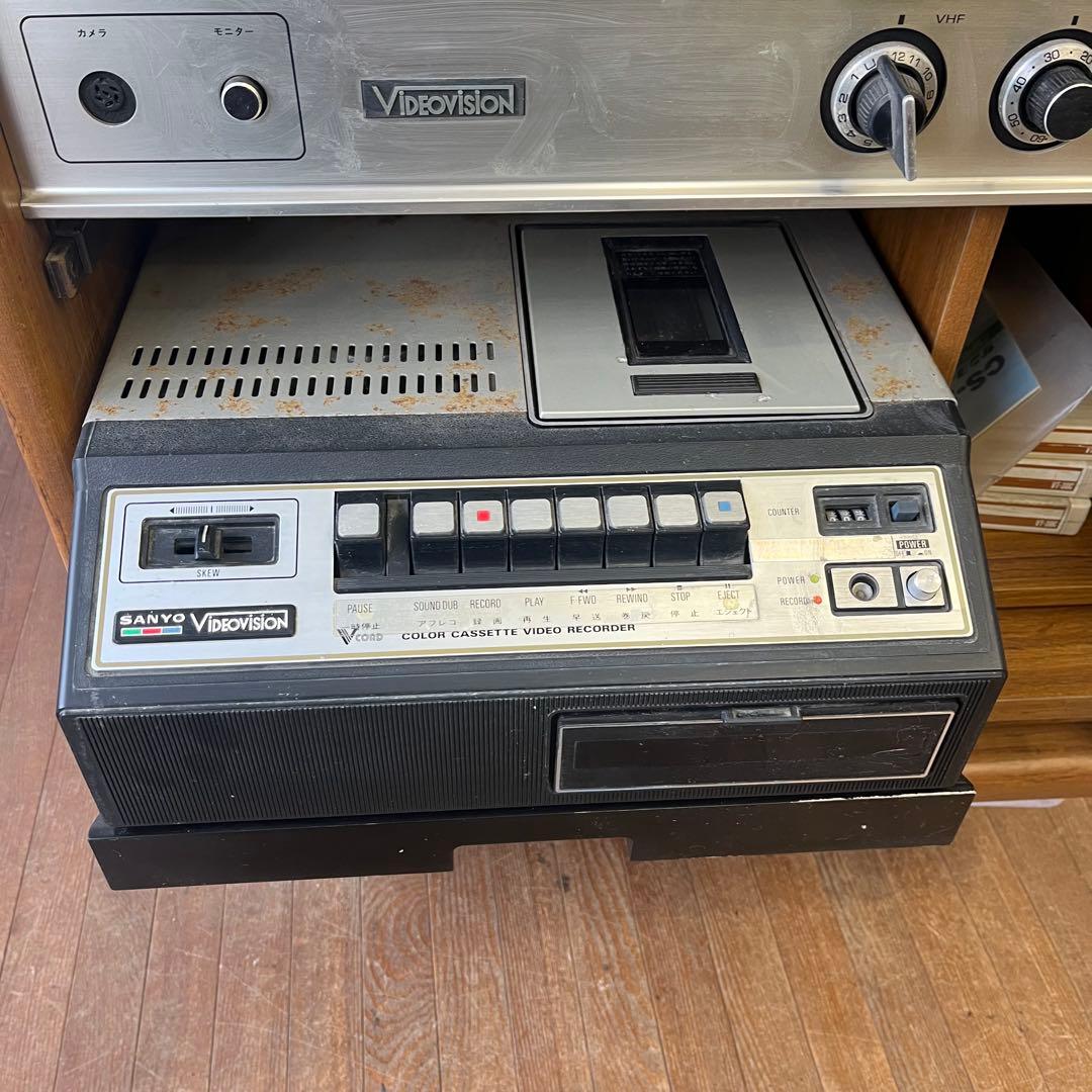 【アンティーク】SANYO サンヨー ブラウン管テレビ ビデオデッキ 古家電