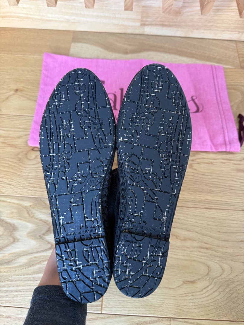 新品　Flabelus Antonia ベルベットシューズ　37