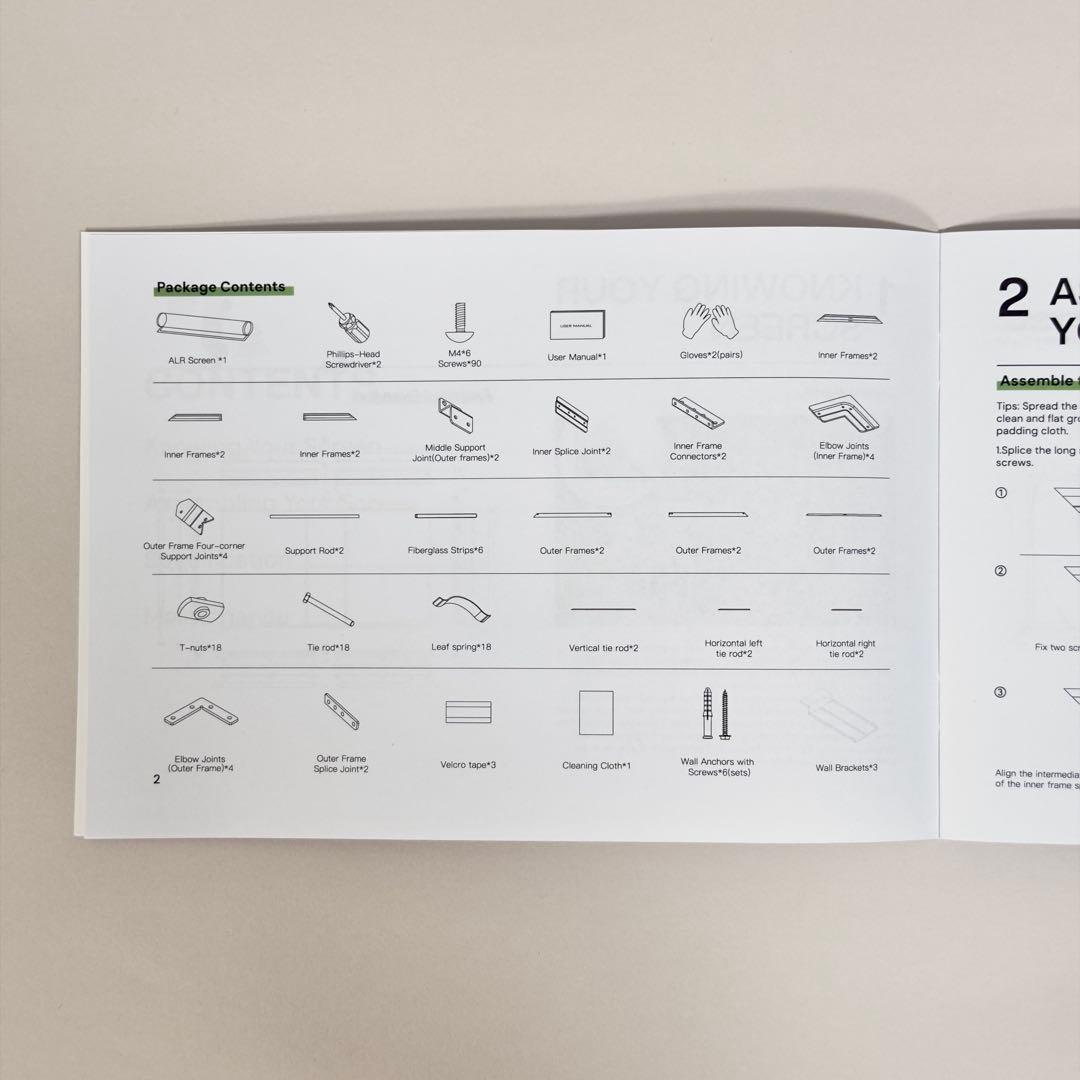 Valerion 100インチ フレネル ALR プロジェクター スクリーン