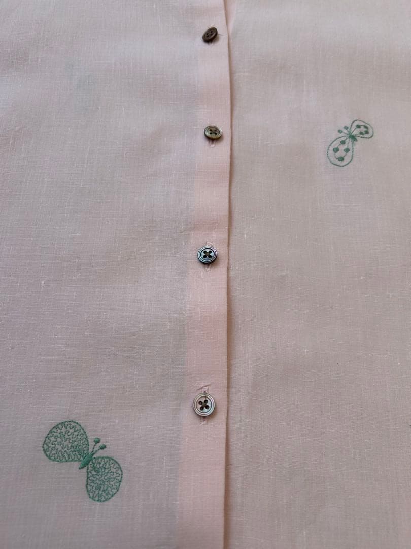 ミナペルホネン　choucho リネンブラウス　38 ピンク　2025SS