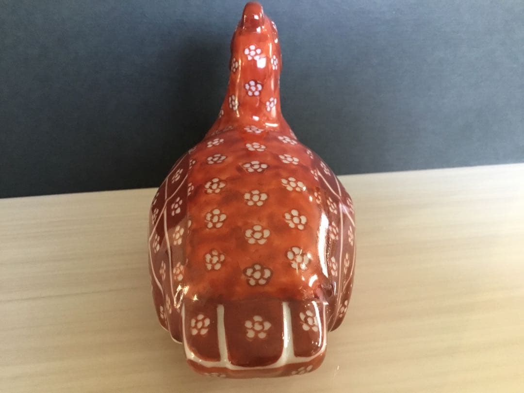 源右衛門鶏ツガイ置き物【美品】