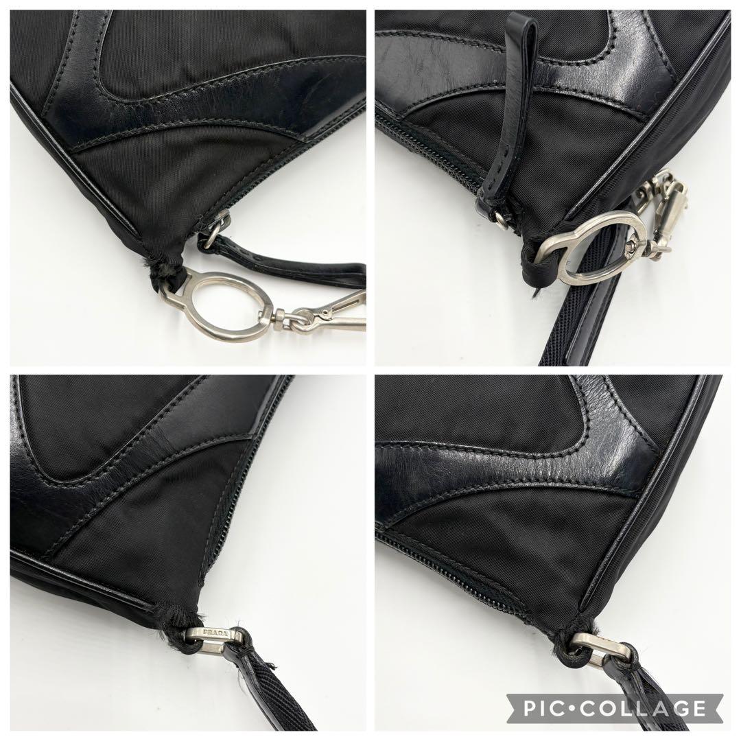 PRADA プラダ アーカイブ ワンショルダーバッグ レザー×ナイロン ロゴ