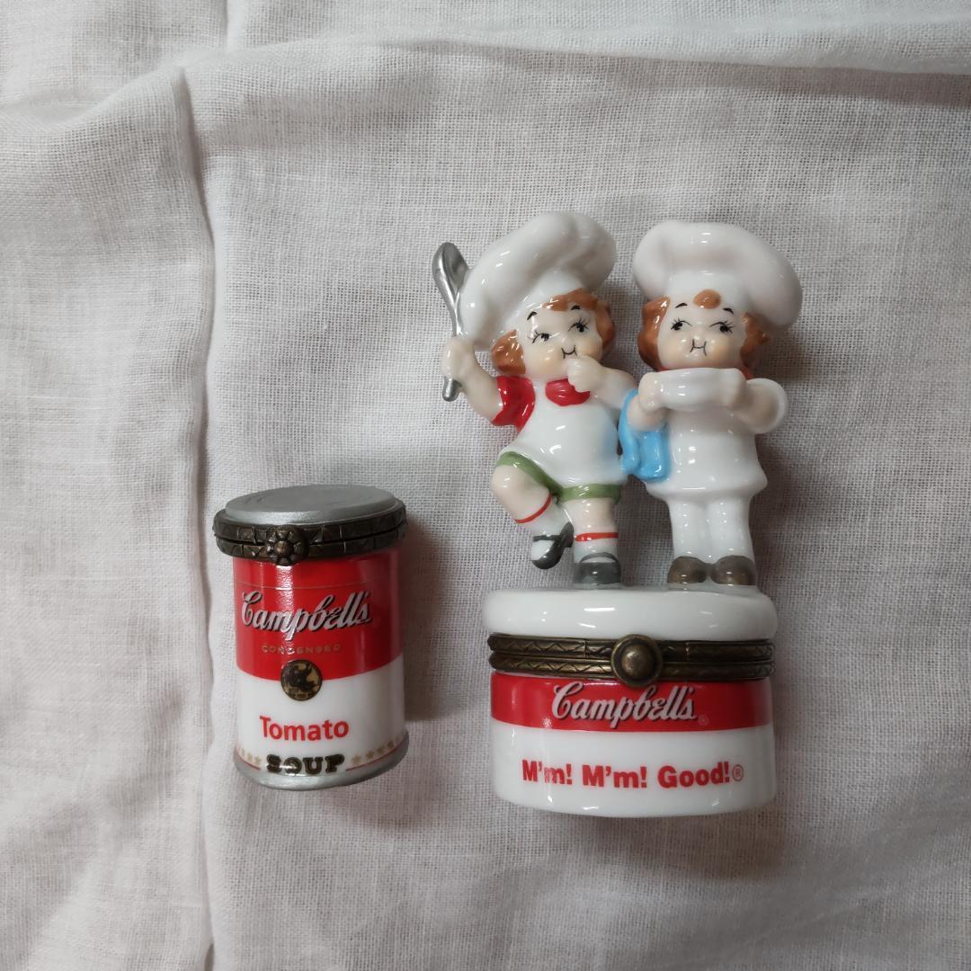 Campbellkids　キャンベルキッズ　陶器小物入れ 　2点　ヒンジボックス