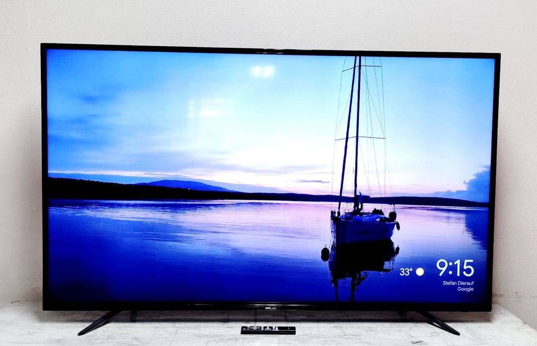 即日受渡❣️全国送料込DMM65V型4K液晶モニターHDR対応スピーカーリモコン