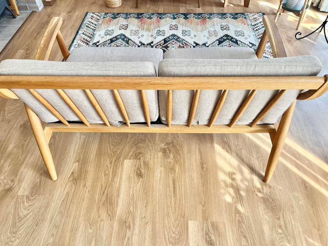 2人掛けソファ 天然木 北欧スタイル ナチュラルテイスト