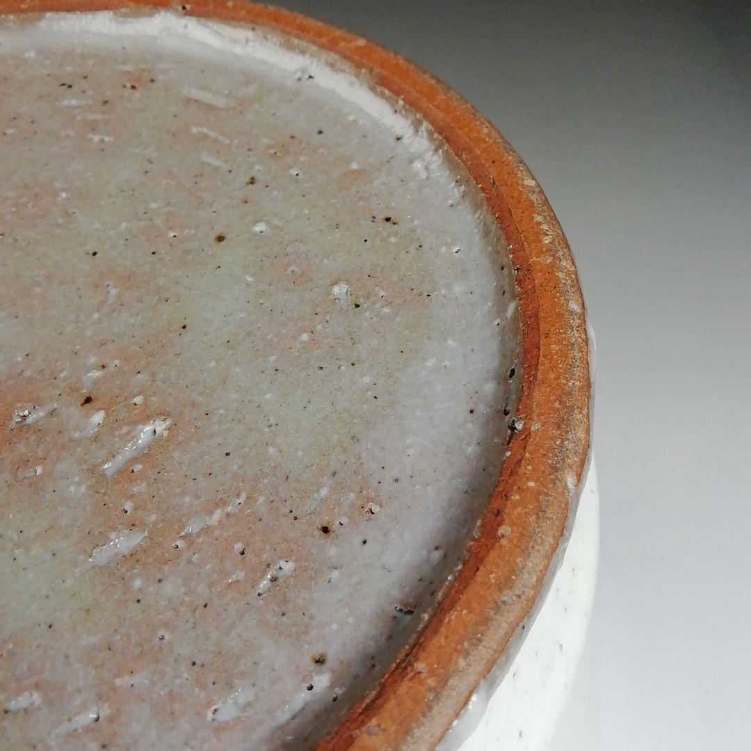 Ｔ９９５　水指　『粉引　水指』『塗替蓋付』『宇田佐平 造』　共箱　茶道具