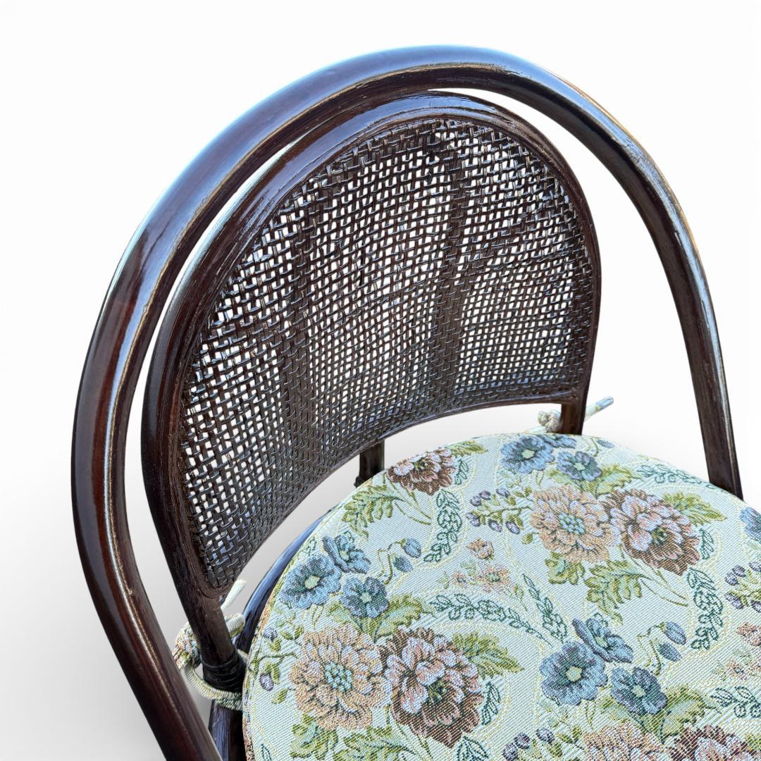 2点セット【新品】楽々ラタン 360度回転 座椅子 籐座椅子　座布団無し