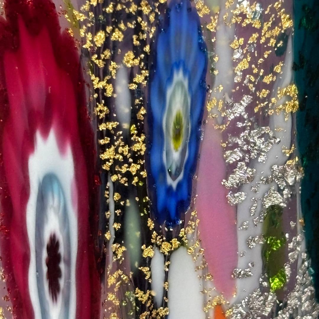 現代の名工 黒木国昭 金・プラチナ象嵌 「夢光琳」 32cm 箱付き 花器