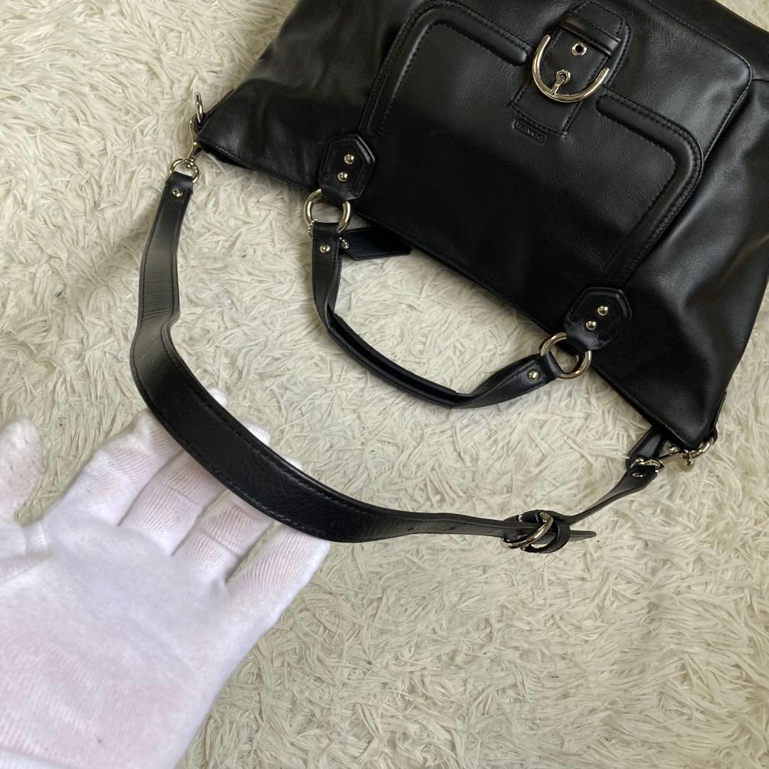 未使用級 coach コーチ 2way 黒 ブラック トートバッグ キャンベル