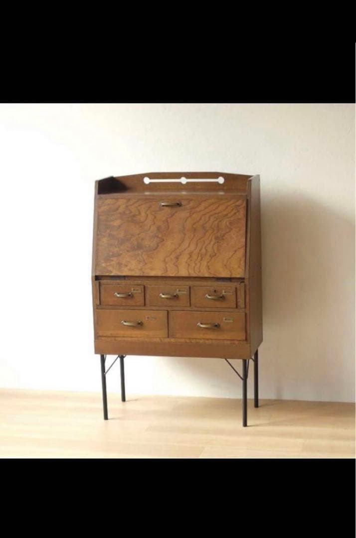 【ネモ】古道具　ライティングビューロー　文机　チェスト