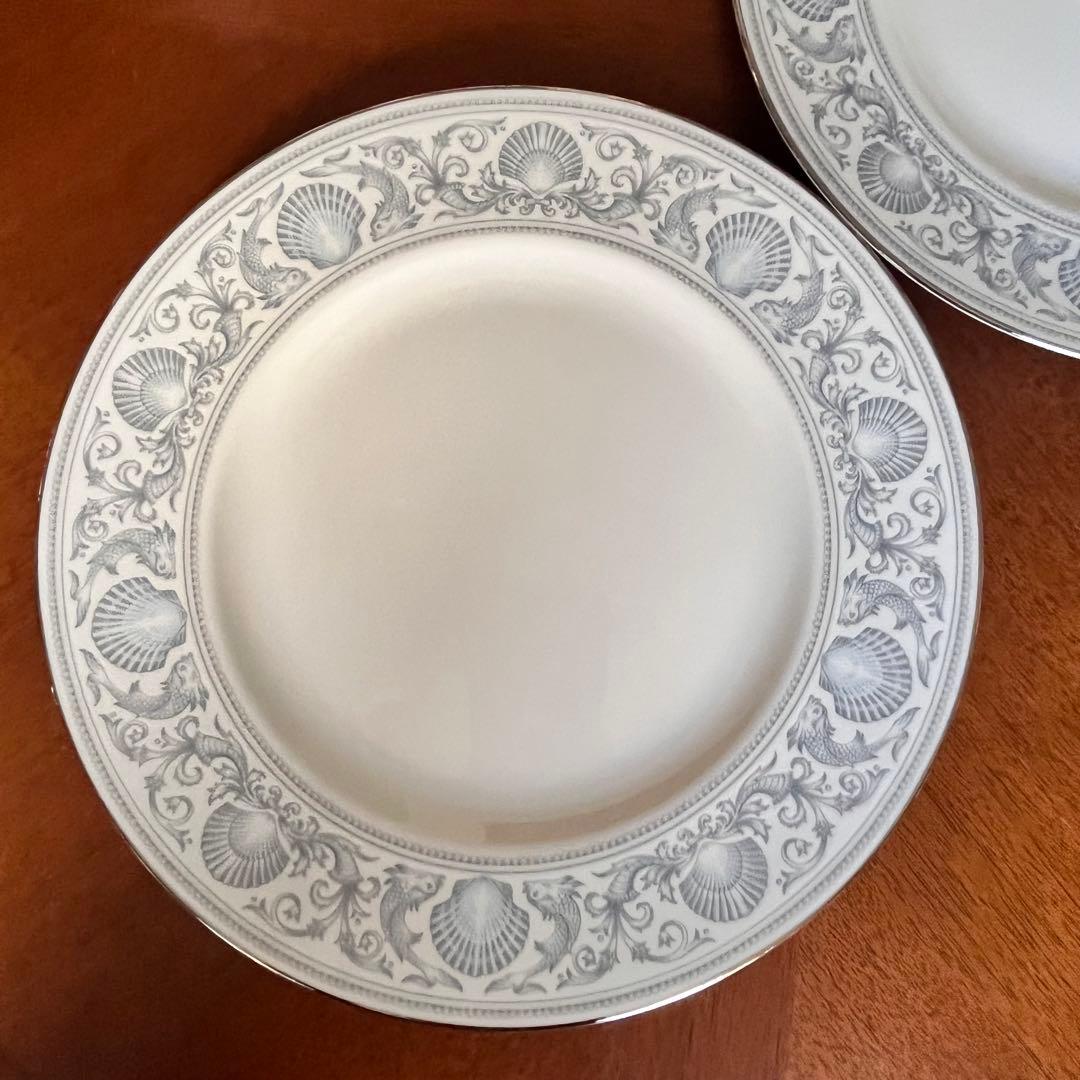 【黒壺美品】ウェッジウッド★ドルフィンホワイト★ペアセット