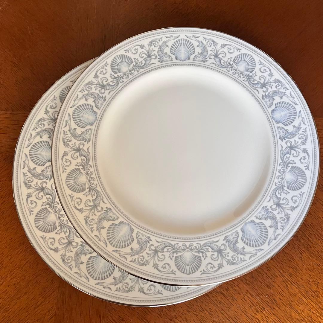 【黒壺美品】ウェッジウッド★ドルフィンホワイト★ペアセット