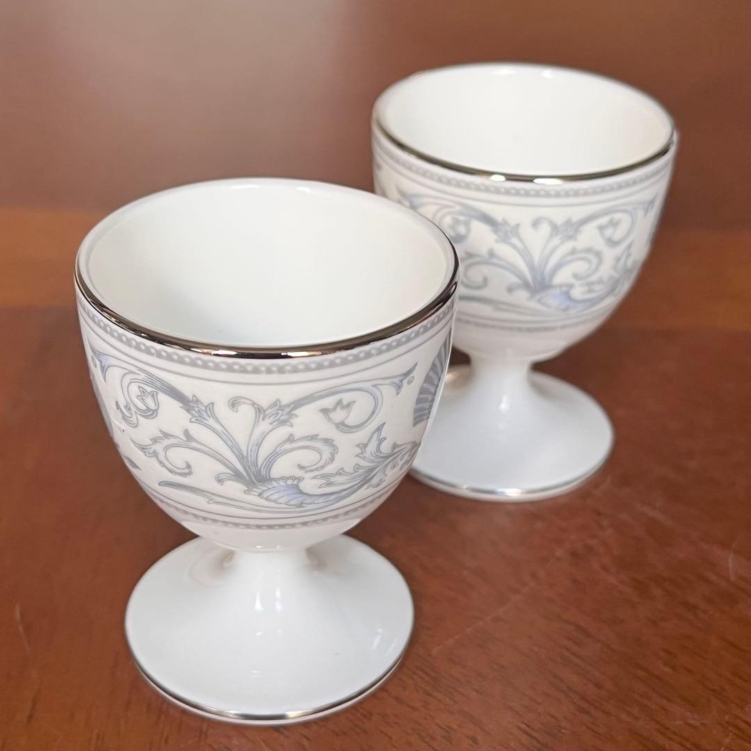 【黒壺美品】ウェッジウッド★ドルフィンホワイト★ペアセット