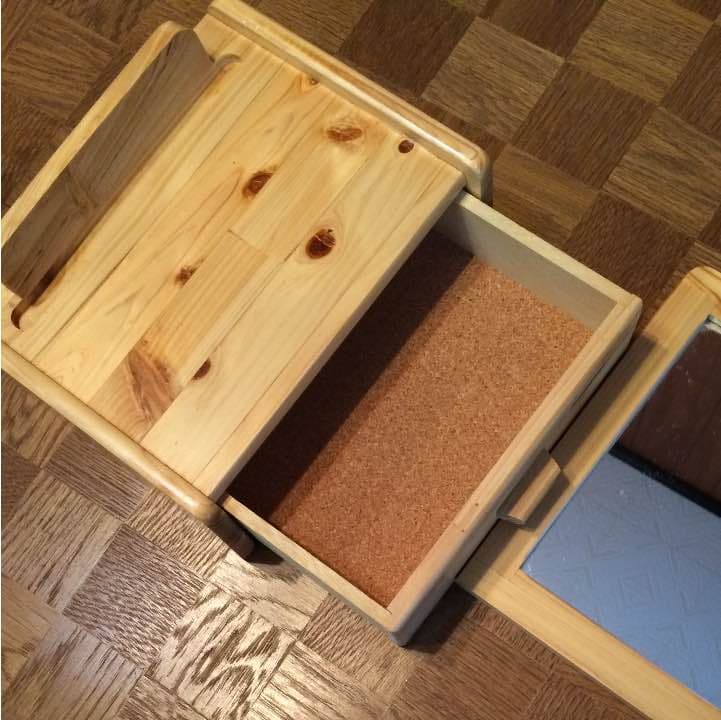 新品 木製 卓上 ミニ 鏡台 木目調 ミニドレッサー