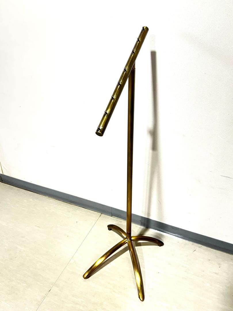 傾斜ハンガーラック アンティークゴールド 真鍮