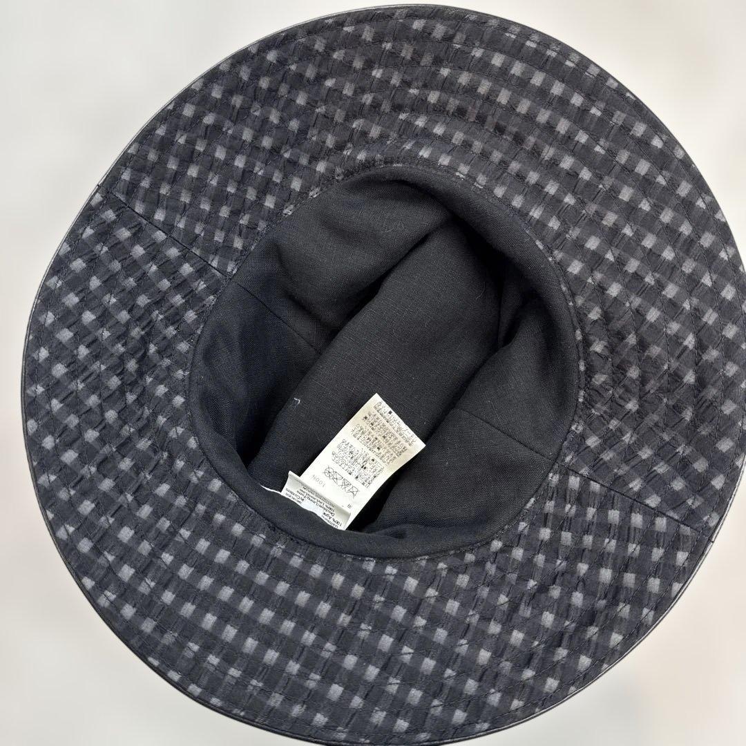 エルメスHERMES レザー切り替えハット　57cm 国内正規品　極美品