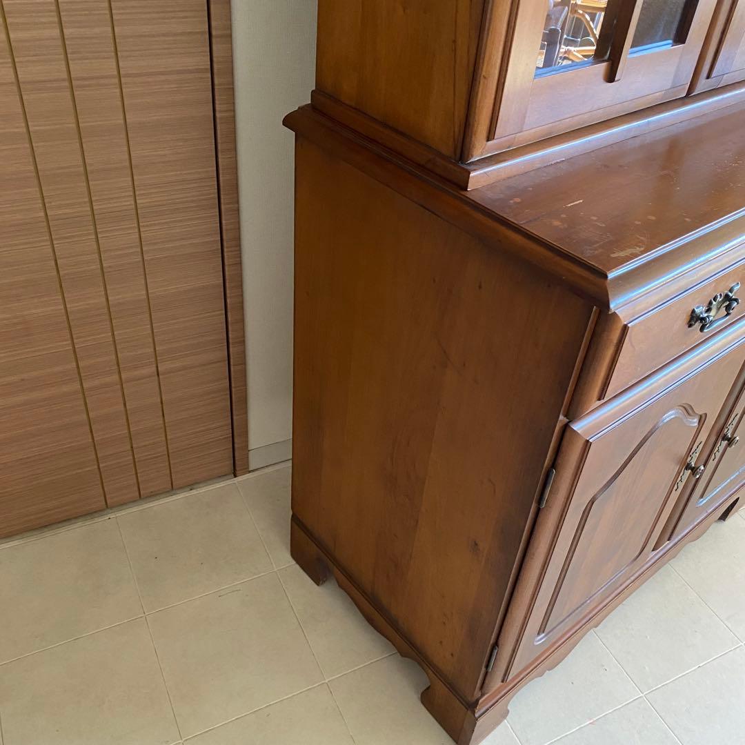 アンティーク　キャビネット　カップボード　シェルフ　食器棚　アメリカ製　北欧