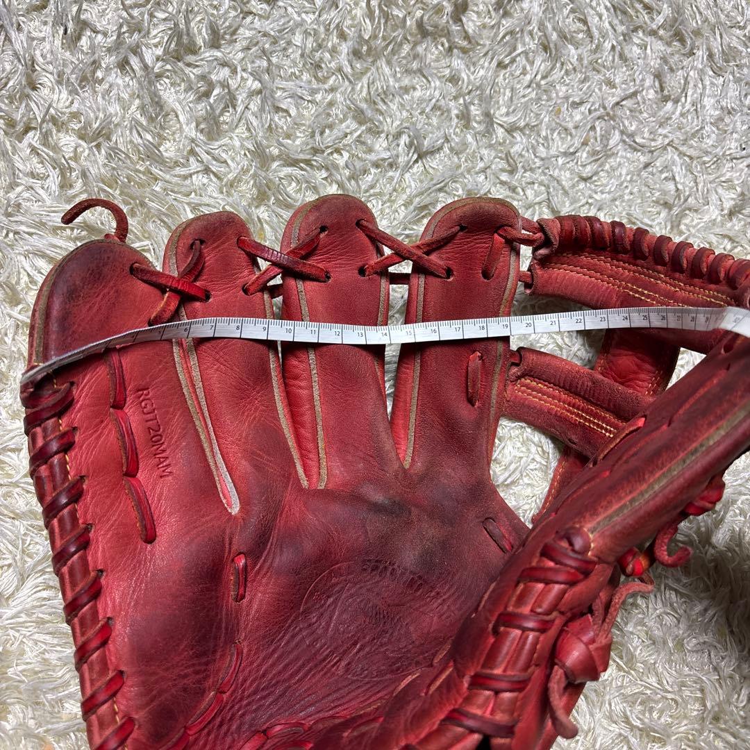 美津和 ミツワタイガー 少年軟式 野球グローブ 左投げ 赤 レッド 小指2本入可