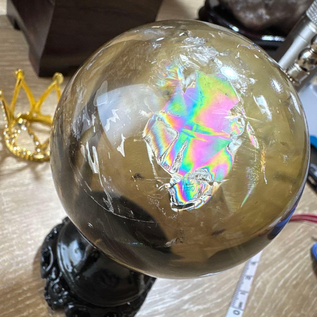 【極上品】コレクション　超透明　スモーキーシトリン　ゼウス　スフィア約6.5cm