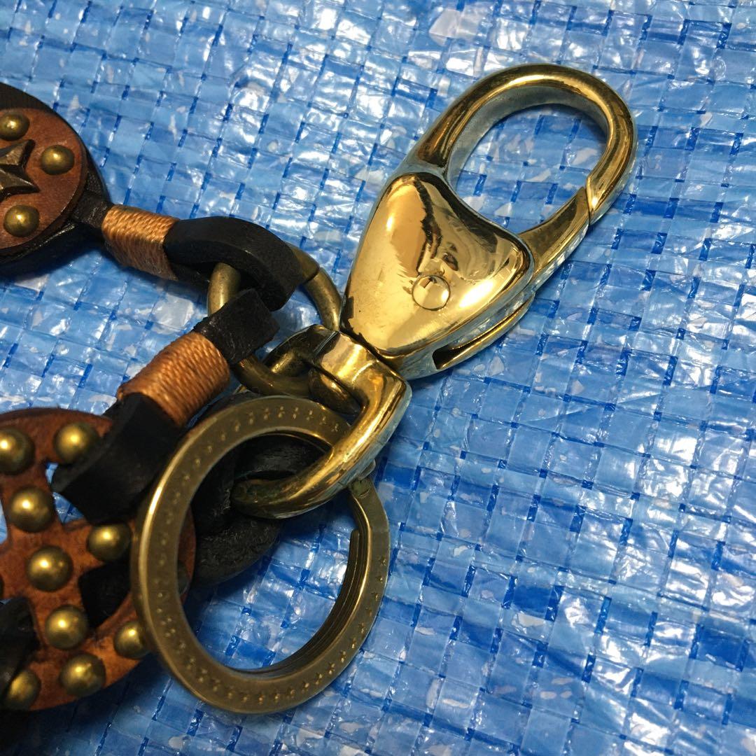 CALEE★KNITTING LEATHER KEY RING⬛︎キーリング⬛︎本革