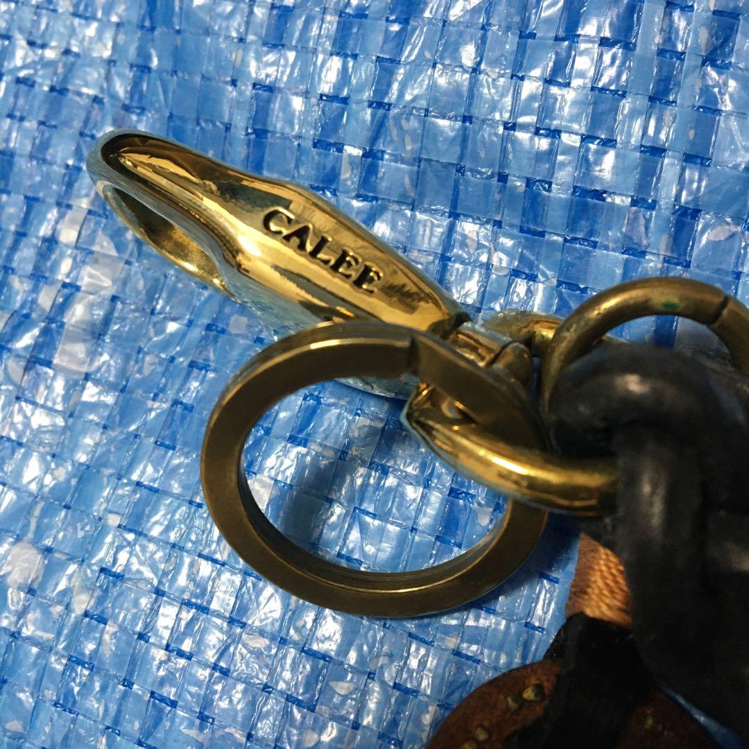 CALEE★KNITTING LEATHER KEY RING⬛︎キーリング⬛︎本革