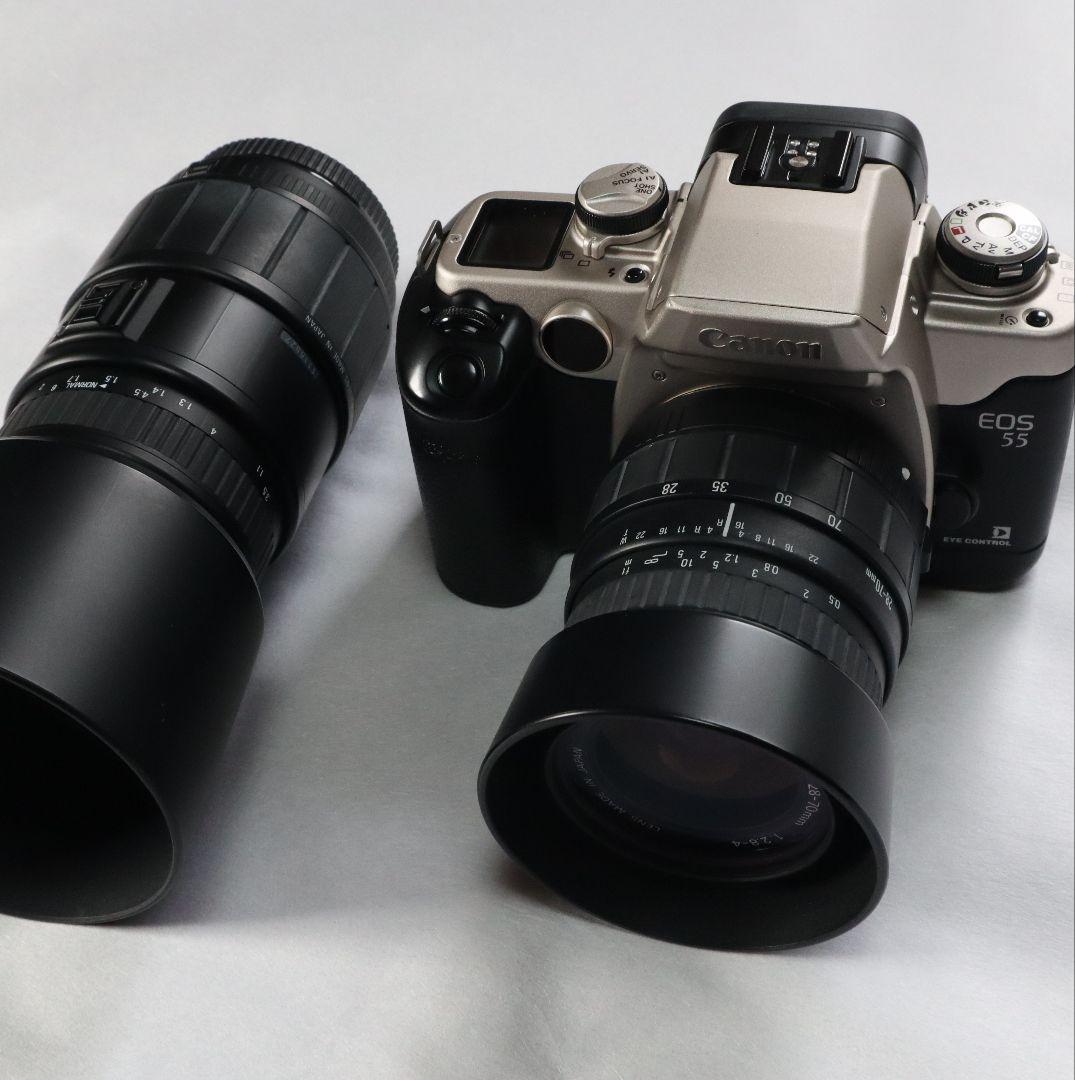 b*r様 Canon EOS 55、ズームレンズ２本、三脚、カメラバック のセッ