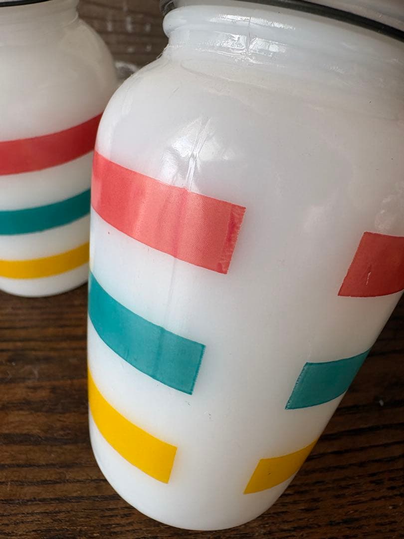 ファイヤーキング (訳あり)ビンテージ ストライプ ソルト＆ペッパー セット