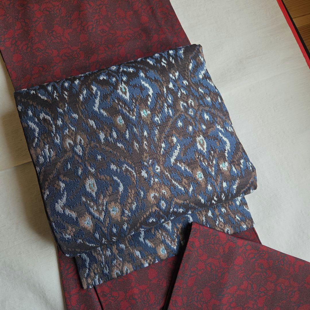 人間国宝　南部芳松　瓢箪に駒柄　草木染の伊勢型小紋