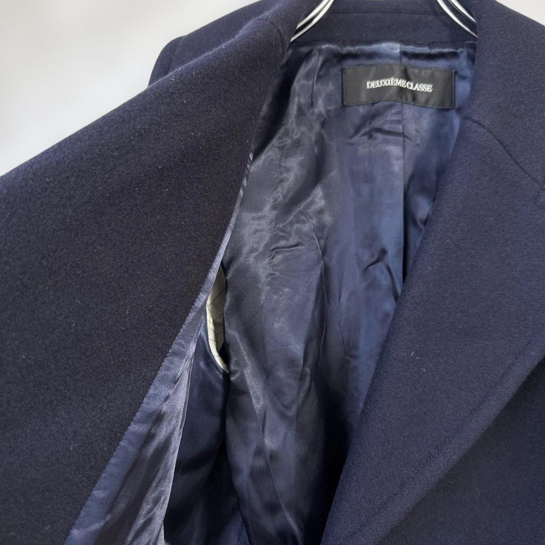 ドゥーズィエムクラス ピーコート P ウールコート ダブルブレスト ネイビー