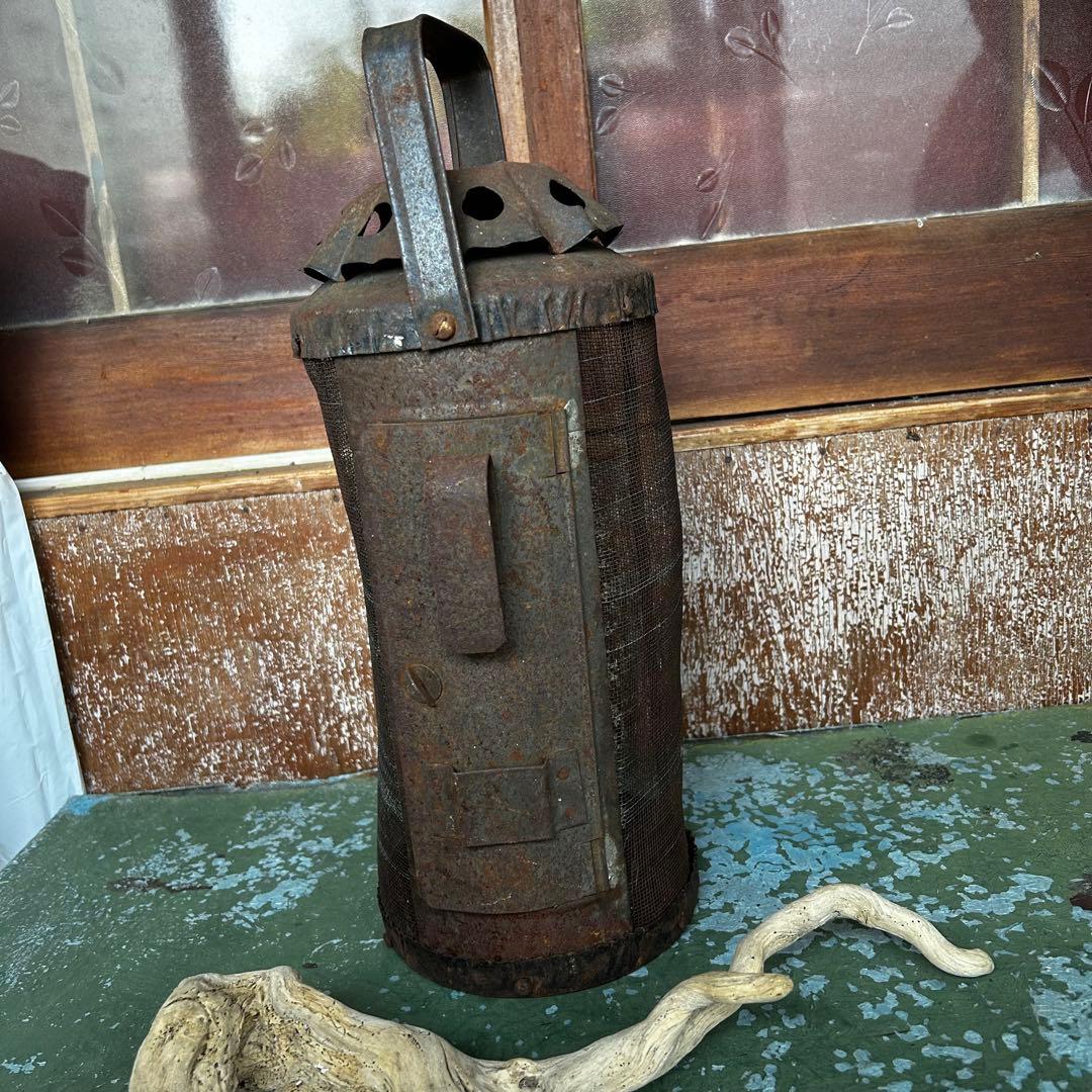 ヴィンテージ ◆ 吊り行灯 ランタン ◆ アイアン 蝋燭立て 燈篭 蔵行灯