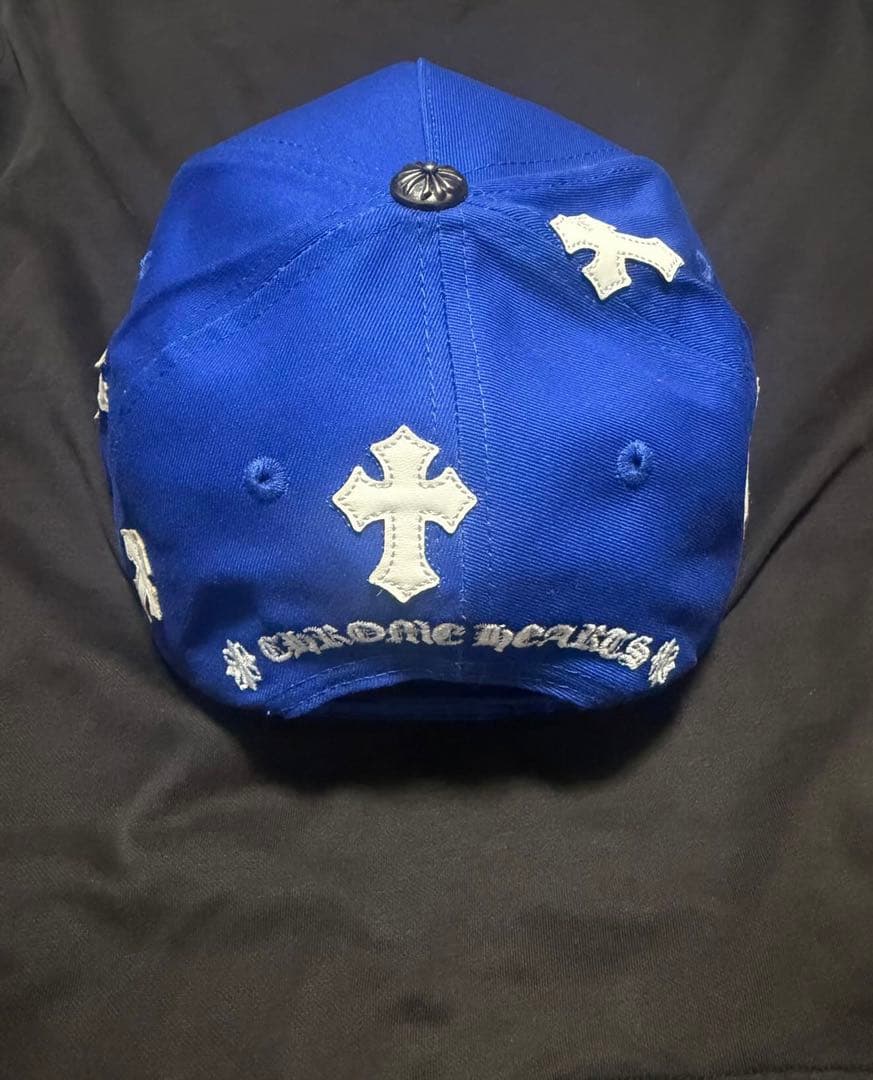 青 スナップバックキャップ