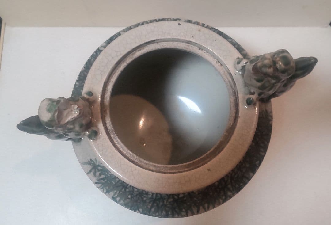 青木木米 九谷焼三足香炉/Aoki Mokubei Tripod Censer