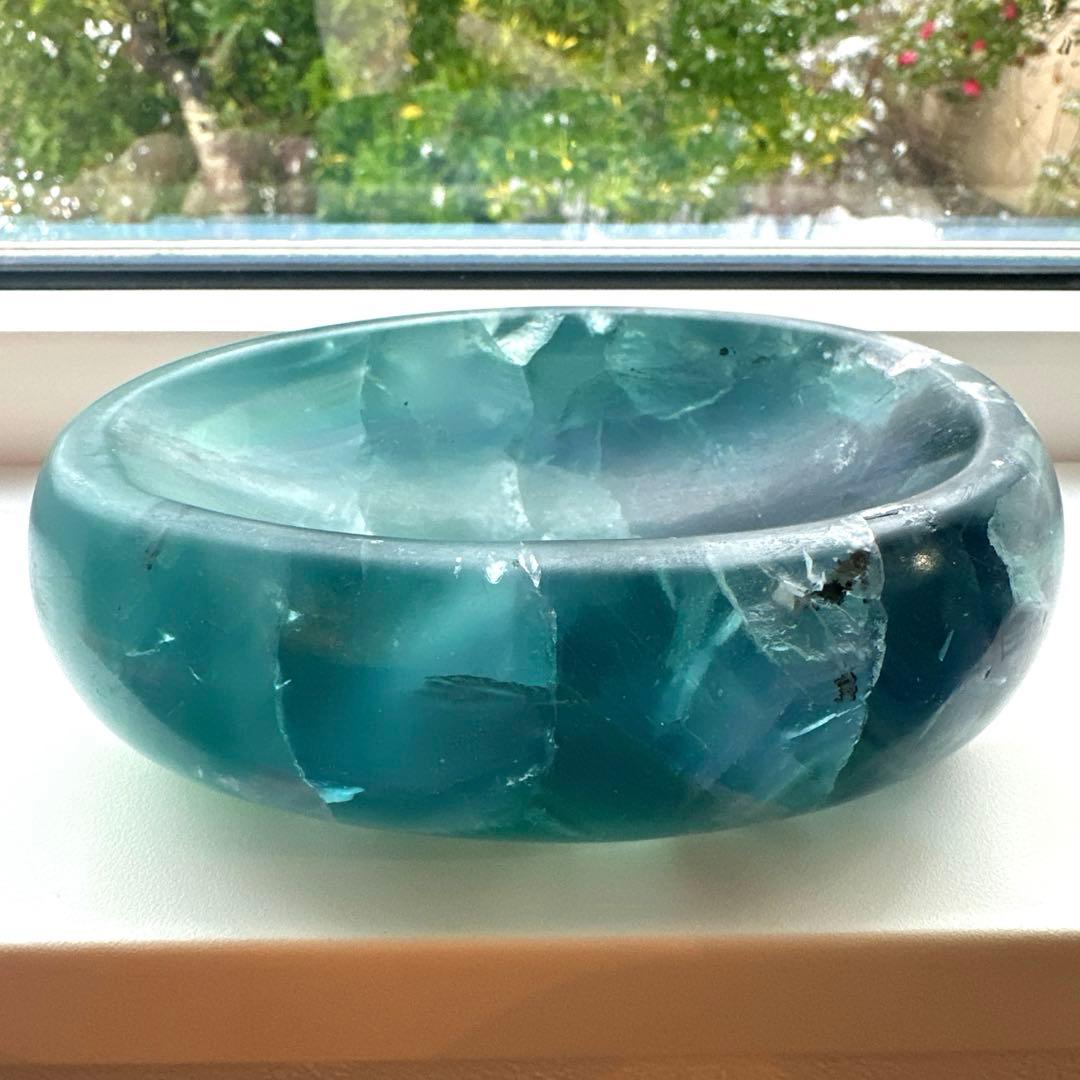 ブルーフローライト　石鹸置き　ソープトレー　フローライト　天然石