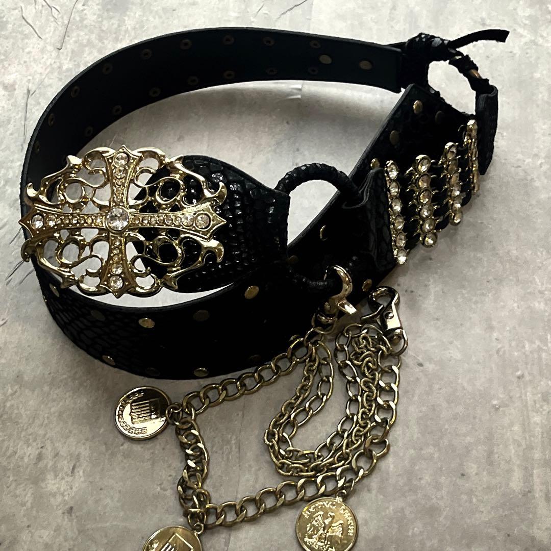 d.i.a クロスバックル　キラキラ　ベルト Y2K 00s 平成ギャル 渋谷