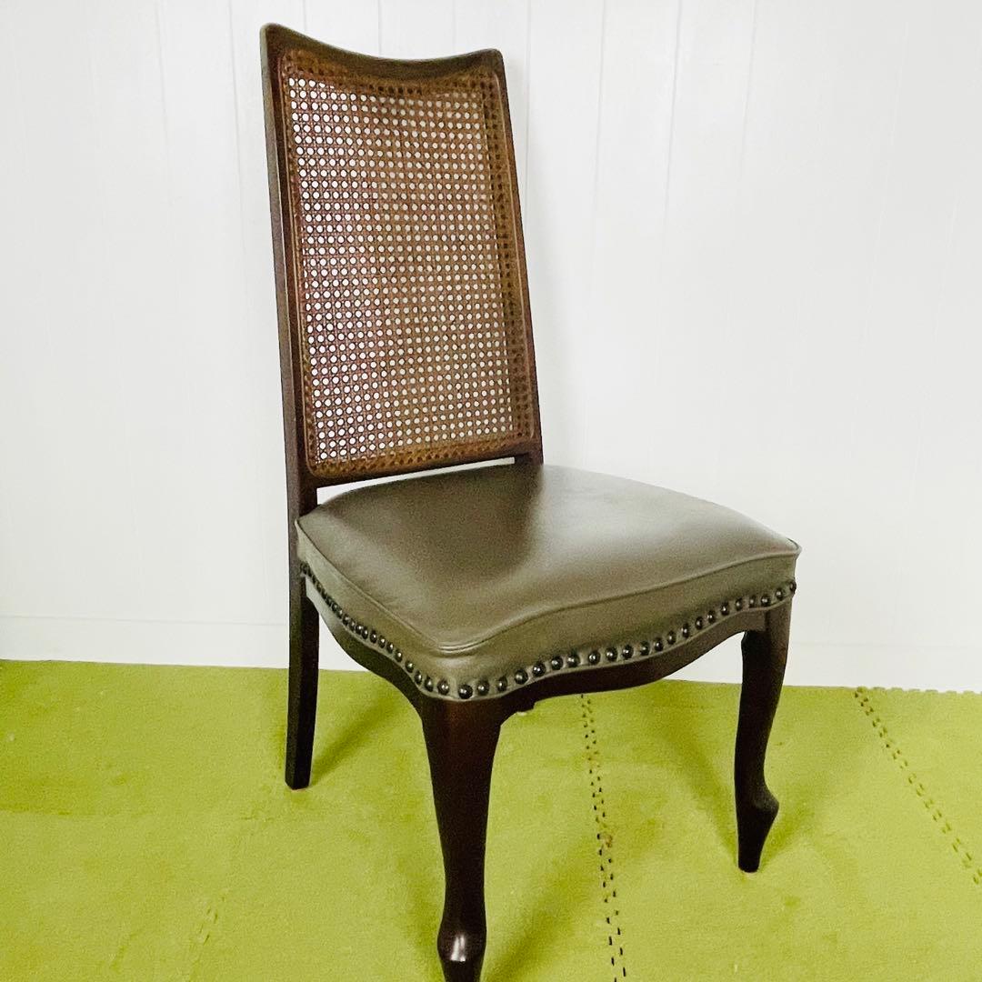 maruni マルニ ダイニングチェア ベルサイユ猫脚 籐 ハイバック③/④