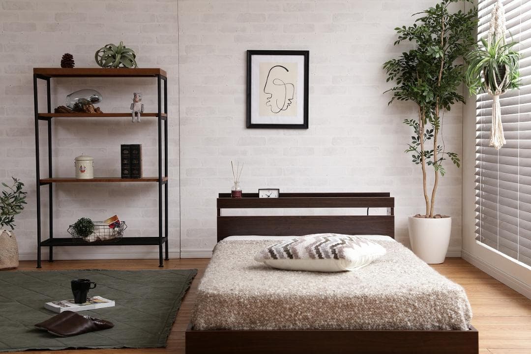 【新品・送料無料】【ダブル】Coroa フロアベッド（マットレス付き）