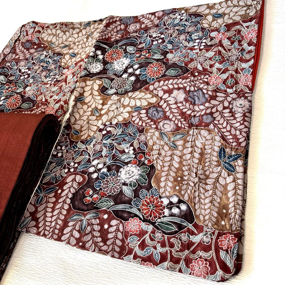 辻ヶ花模様　趣のある小紋　着物　小紋　辻ヶ花　小紋　正絹